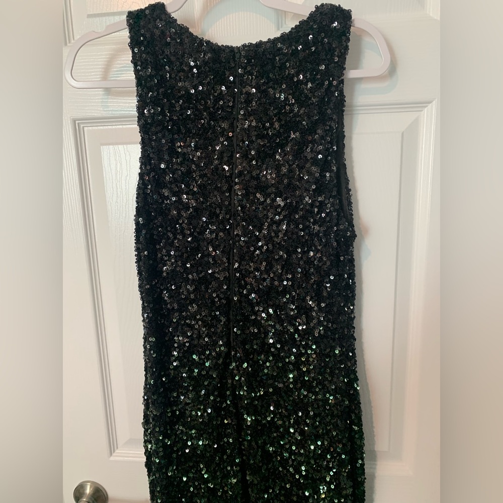 Black/Green Sequin Dress - Picture 3 of 6
